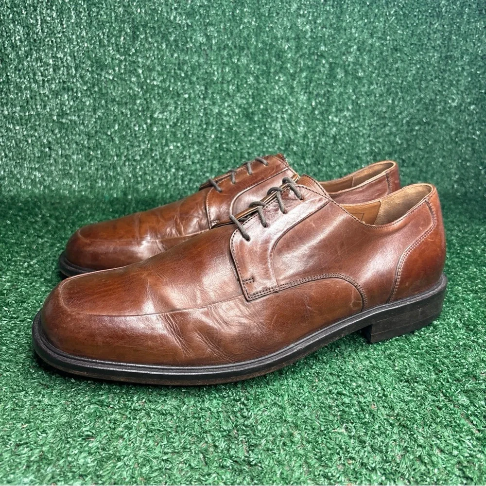 Vintage Bostonian Italy Oxfords Dress Shoes Size 11 Wide Brown Leather‎